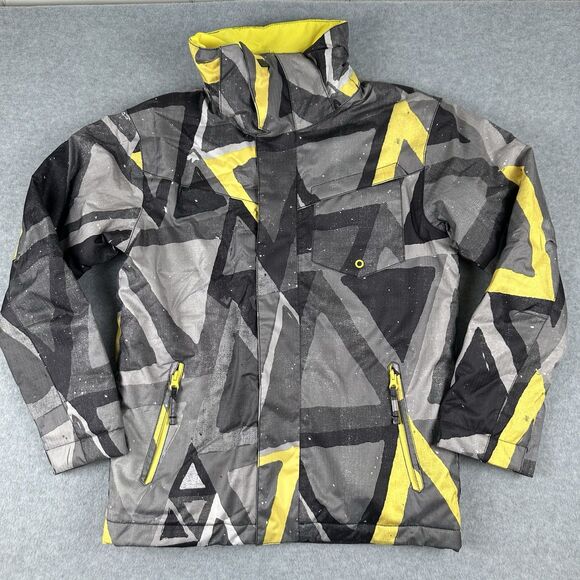Quiksilver Dry Flight Tech 10K Snow Jacket Youth Boy Medium 12 Full Zip Ski - Picture 1 of 16